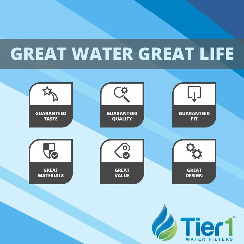 Tier1 Replacement for 41407002 Pura, Hydrotech and Aquaflo 5 Micron Quick Change Carbon Block Water Filter