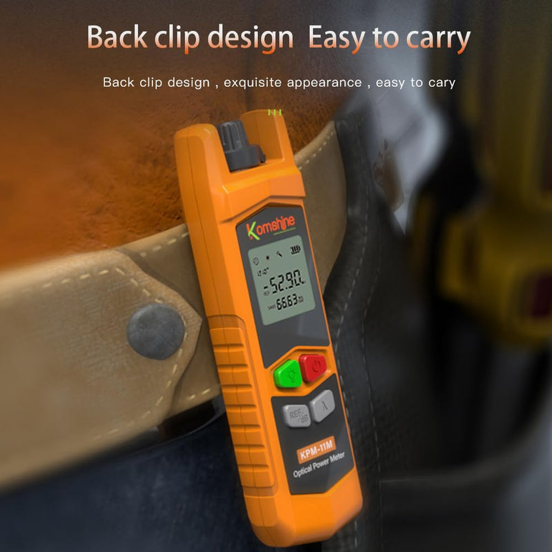 '-50+26dBm Fiber Optic Loss Tester Optical Fiber Power Meter Komshine KPM-11M 2.5mm Universal Connector KPM-11M (-50~+26dBm)