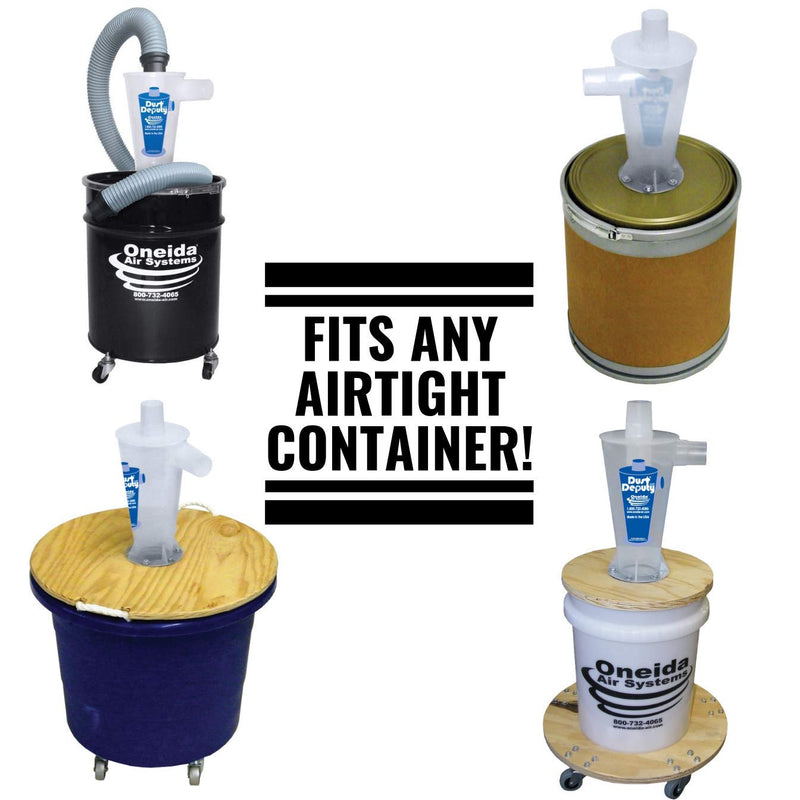 Oneida Air Systems Dust Deputy DIY Anti-Static Retrofit Cyclone Separator for Wet/Dry Shop Vacuums (DD DIY) The Dust Deputy Diy