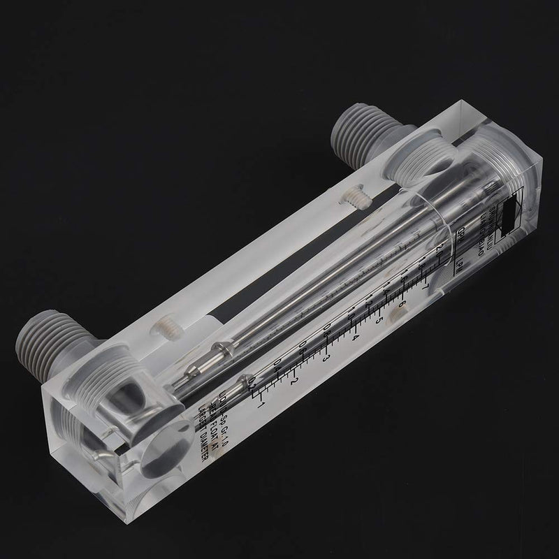 Liquid Flowmeter, Water Meter Panel Type Glass Liquid Flowmeter 0.2-2GPM/1-7LPM Water Measuring Meter