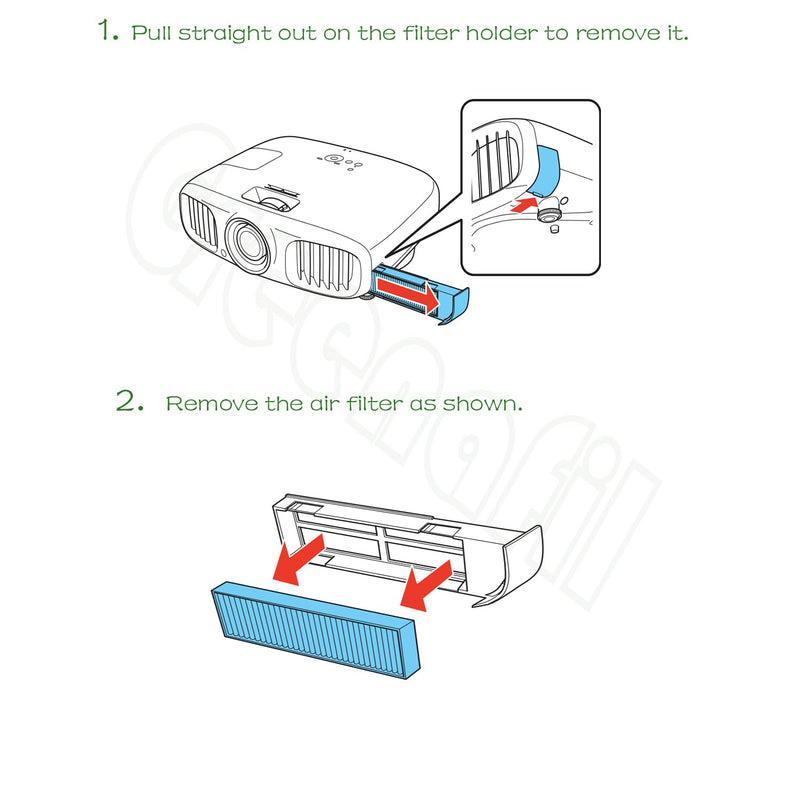 Replacement ELPAF38 Air Filter for Epson eh-tw5900, 5910, tw6000, tw6000w, TW6100W, PowerLite Home Cinema 3020+, 3020E, 3010+, 3010E, H421B, H421 Projector
