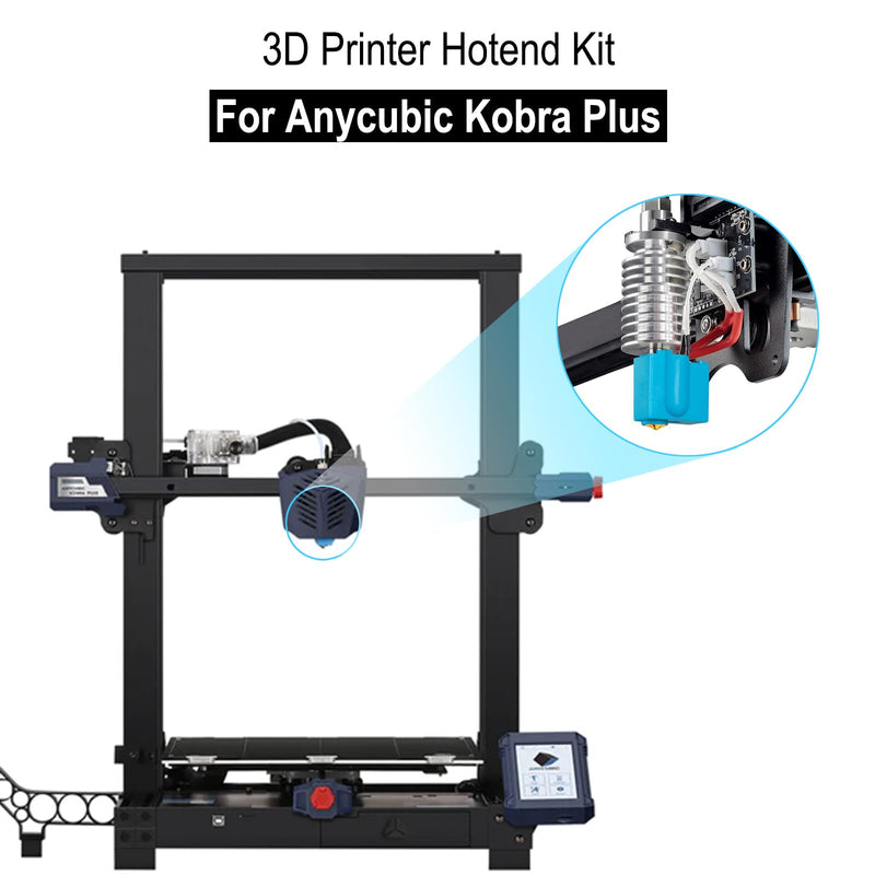 2PCS Hotend Kit for Anycubic Kobra Max/Plus/Vyper, 3D Printer Accessories Replacement Print Head Kit with 4PCS Hardened Steel Nozzle and 4PCS Silicone Socks Kobra Max/Plus/Vyper Hotend (2PCS)