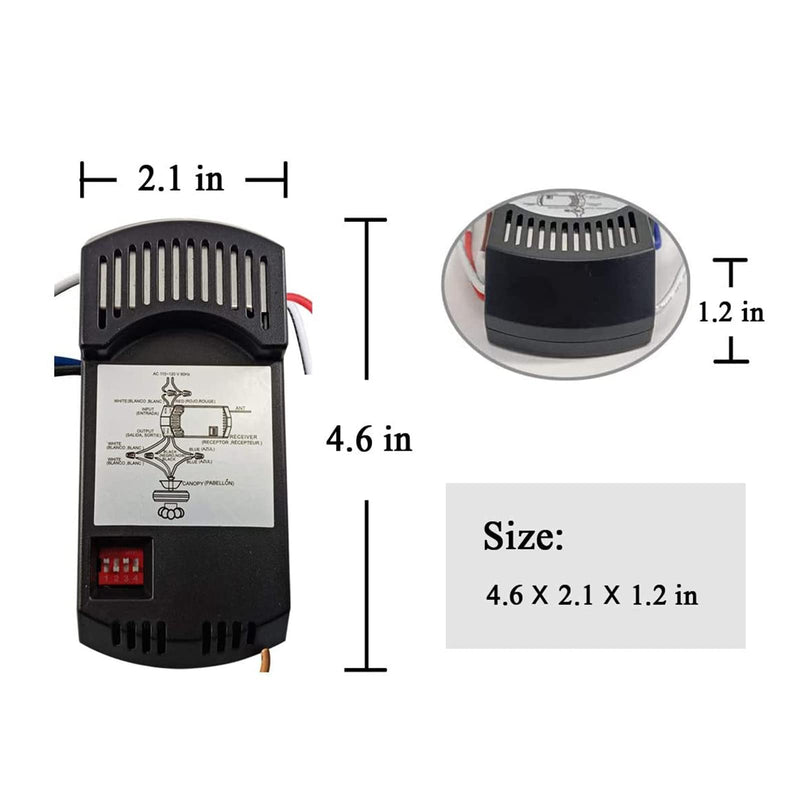 Ceiling Fan Remote Control Kit Replacement for Harbor Breeze Hunter Allen+Roth Kichler - FAN-35T KUJCE9603 L3HFAN35T1 35T1+FAN28R Kit