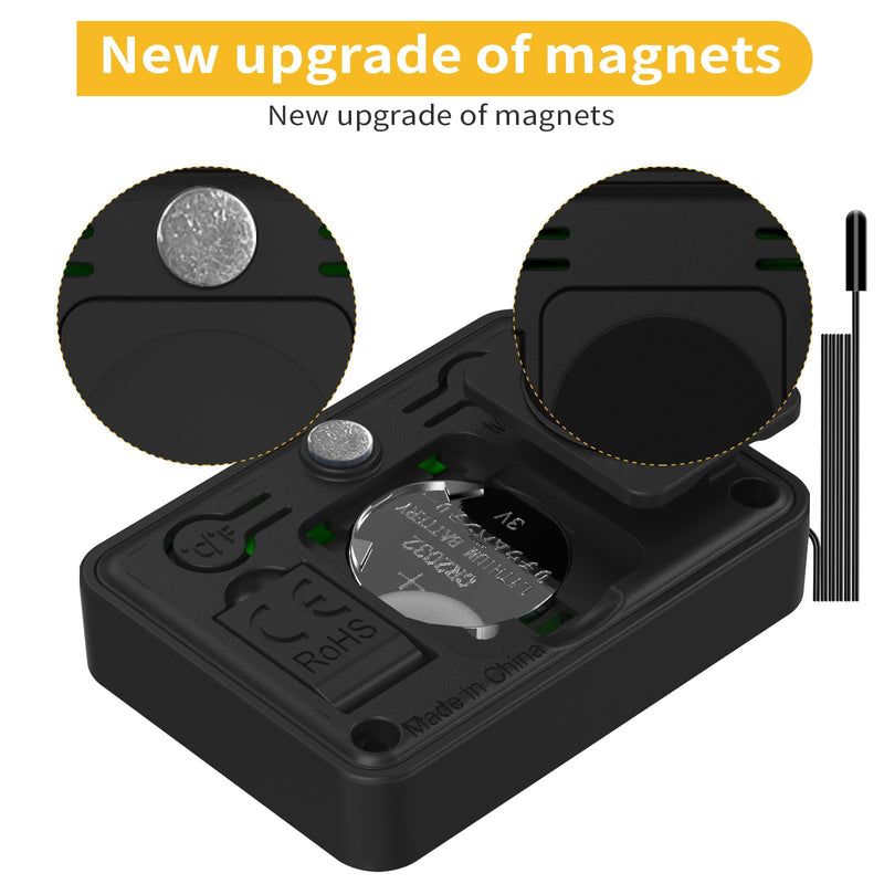 4PCS Mini Digital Hygrometer and Thermometer Reptile Thermometer with Extend Probe (Only Temperature) Indoor Temp and Humidity Meter with Magnet with probe