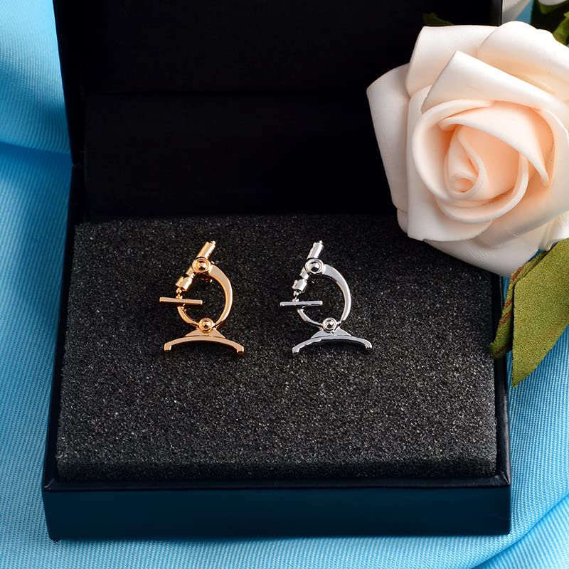 2 PCS Uterus Stethoscope Surgical Knife Lapel Pins Medical Anatomical Tools Jewelry Gifts microscope