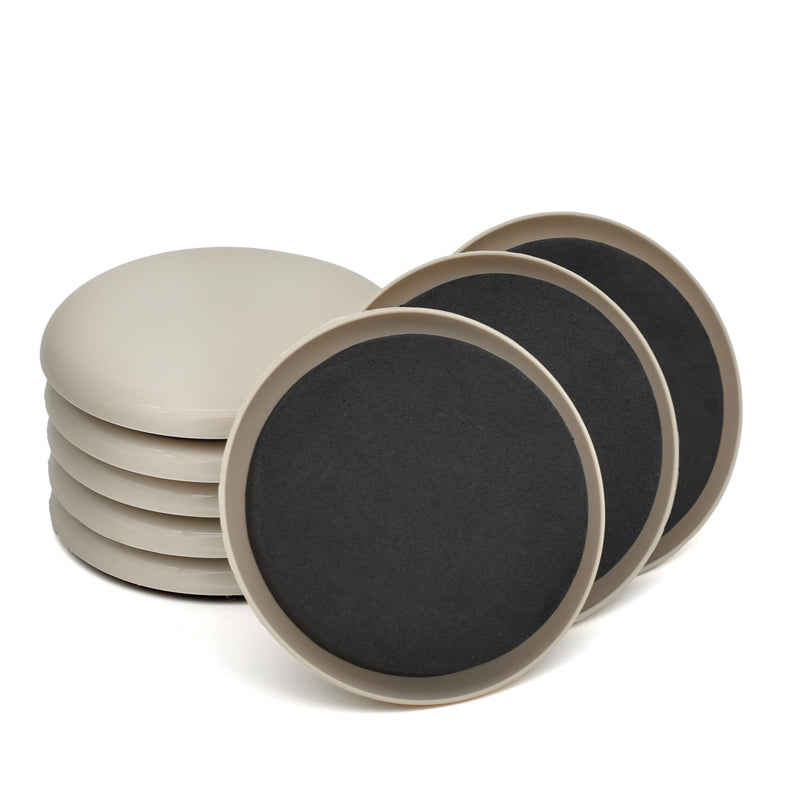 Furniture Sliders, 8 Pcs 3 1/2'' Furniture Sliders Pads for Hardwood Floors, Chair Legs Floors Protectors, Reusable Round Glides Glider, Heavy Duty Furniture Movers Sliders 3 1/2" Round-8 Pack