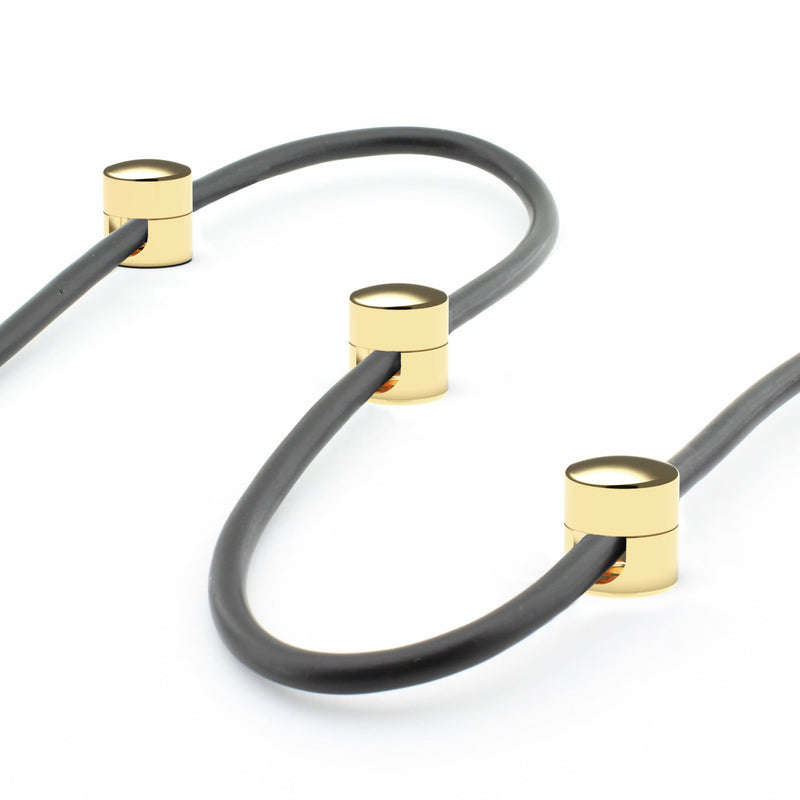 Cable Anchors for Desk Organization Gold | Premium Aluminum Cord Organizers | Charger + Cable Management Clips for Home & Office | Stylish, Sturdy, & Functional | (3 Pack)