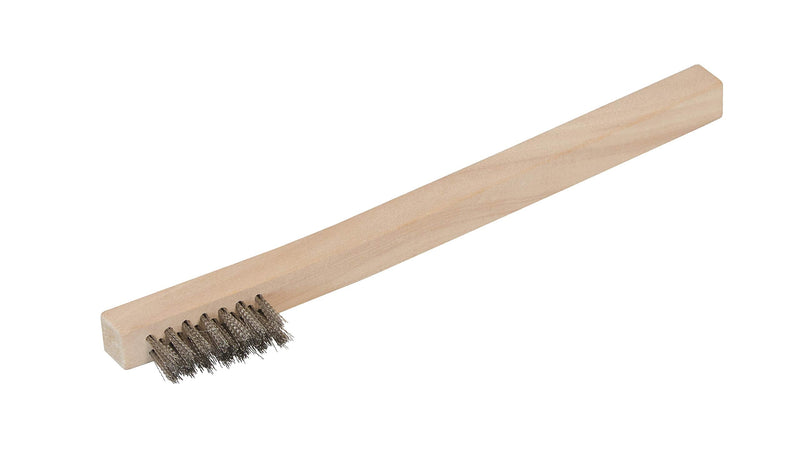 Steelman Stainless Steel 1200-Bristle Count Wire Brush for Mechanics and Painters, Removes Rust and Paint from Metals, Wood Handle, 5 Pack 1200 Bristle Count Wire Brush-5 pack