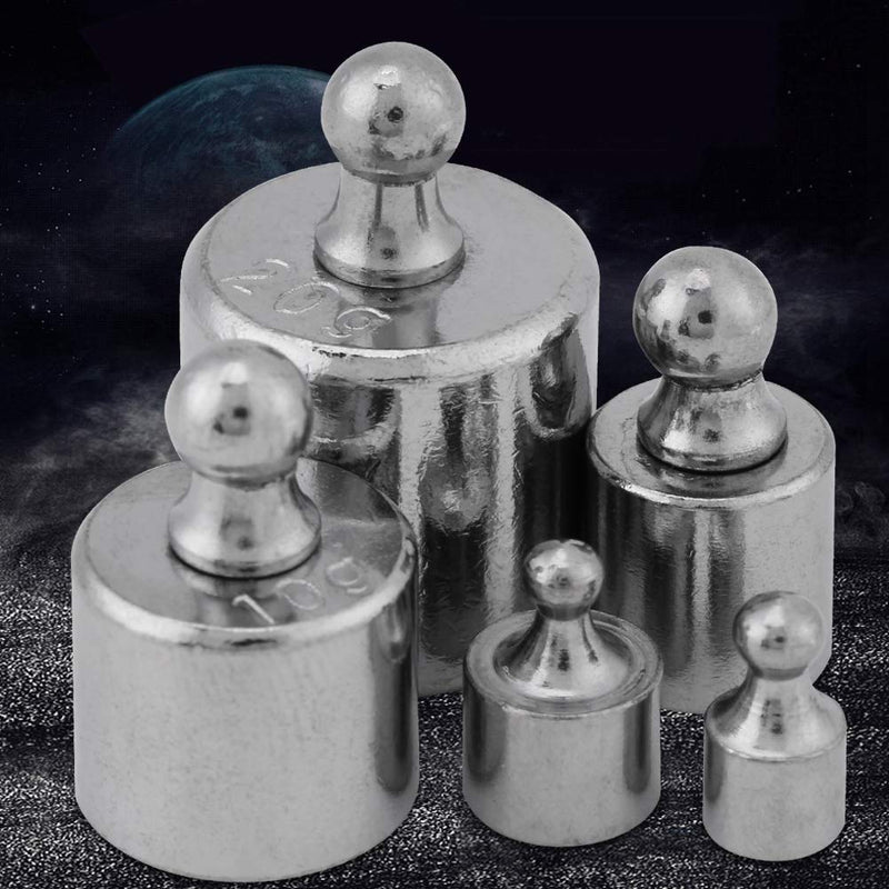 gernie 5Pcs Counterweight 200G Calibration Weight Set Tool Kit Chrome Scale Calibration Weights