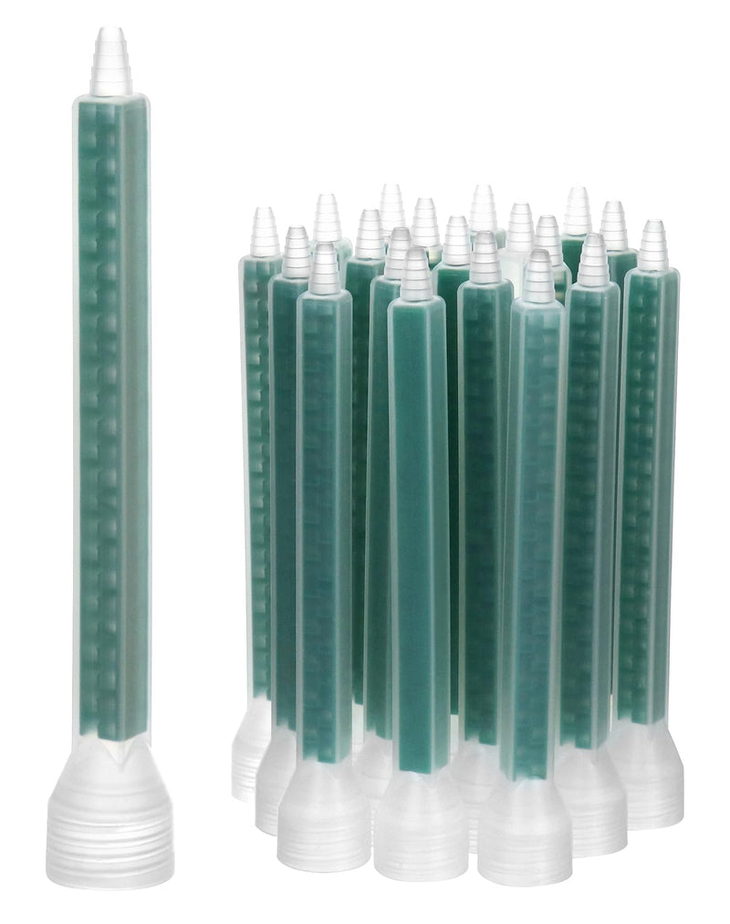 QWORK Epoxy Mixing Nozzle, Static Mixing Nozzle Tip for Adhesive Cartridges, Pack of 20 20 Pcs