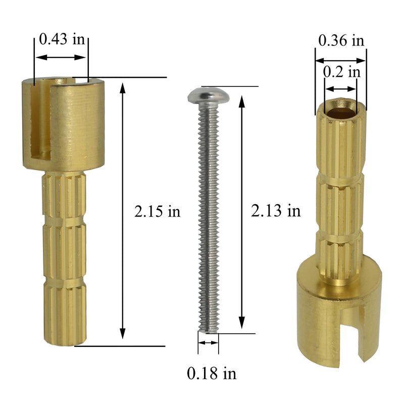 2 Pcs 970-0770 Stem Adapter with Screw for Faucet, Plumbing Equipment Replacement, Brass