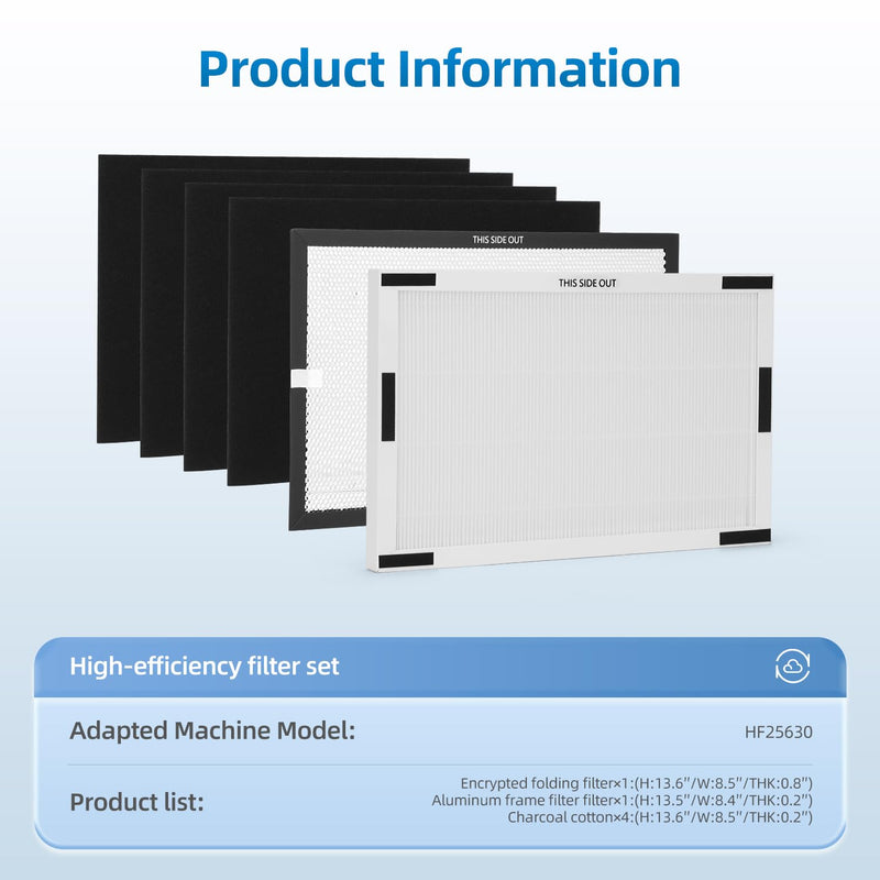 YY25630 Replacement Filter Set Compatible with Lasko HF25630 Air Purifier