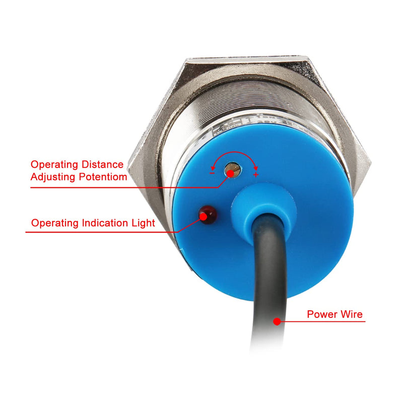 M30 Capacitive Proximity Sensor Switch Non-Shield Type LJC30A3-H-Z/BX Detection 1-15mm 10-30VDC 200mA NPN Normally Open(NO) 3 Wires