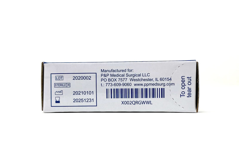 Disposable Surgical Scalpel Blades Sterile High Grade Carbon Steel 2.1% 10xx Individually Foil Wrapped by P&P MEDICAL SURGICAL Size 10A Box of 100