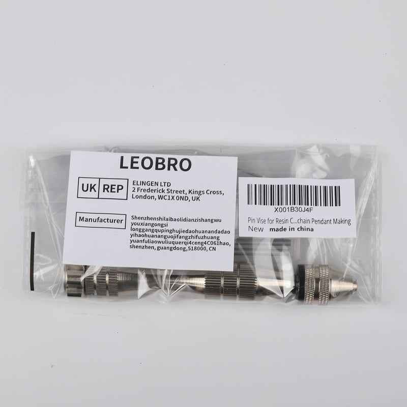LEOBRO Pin Vise for Resin Casting Molds, Steel Hand Drill, Resin Drill with 10 PCS Drill Bit, Precision Hand Drill Tools for Epoxy Resin Arts Crafts, Wood, Clay, DIY Resin Keychain Jewelry Making A-silver