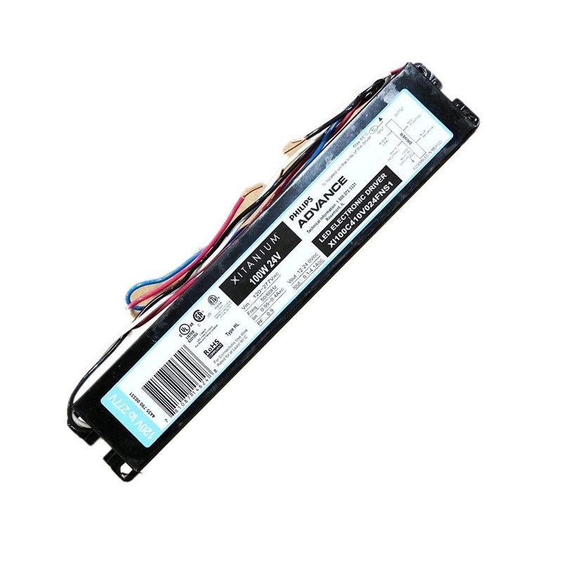 Advance XI100C410V024FNS1 Electronic LED Driver, Non-Dimming, 120-277V:in, 100W, 12-24Vdc