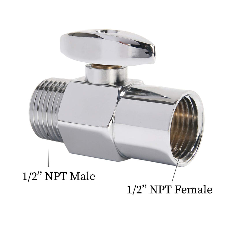 Watflow Water Shut Off Valve, Shower Head Water Saver, Shower Head Flow Restrictor, Shower or Garden Water Flow Control Valve 1/2"NPT… Shower Shut Off Valve (Pack of 1)