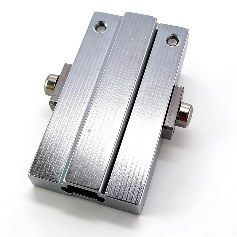 Universal Key Clamping Fixture with Storage Box, Multifunctional Accessories for Key Cutting Machines, Chrome Finish