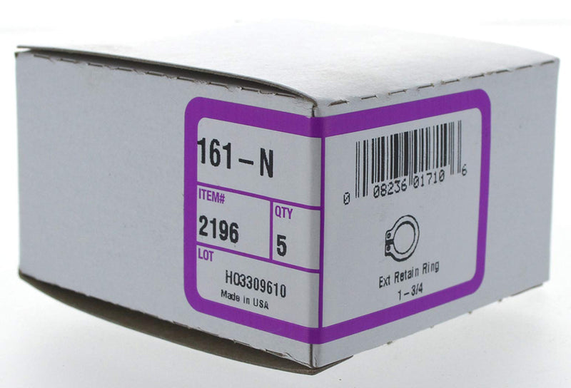 2196 1-3/4-Inch External Large Retaining Ring, 5-Pack,Gray