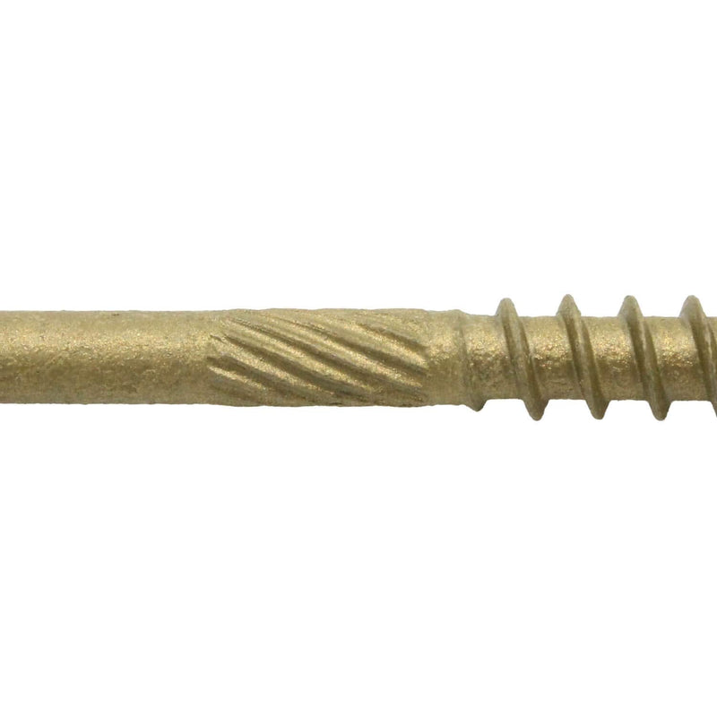 #9 x 6" Bronze Star Exterior Coated TRIM HEAD Wood Screw Torx/Star Drive Head - Multipurpose Exterior Coated Torx/Star Drive Wood Screws - (1 POUND - 43 Approx. Screw Count)