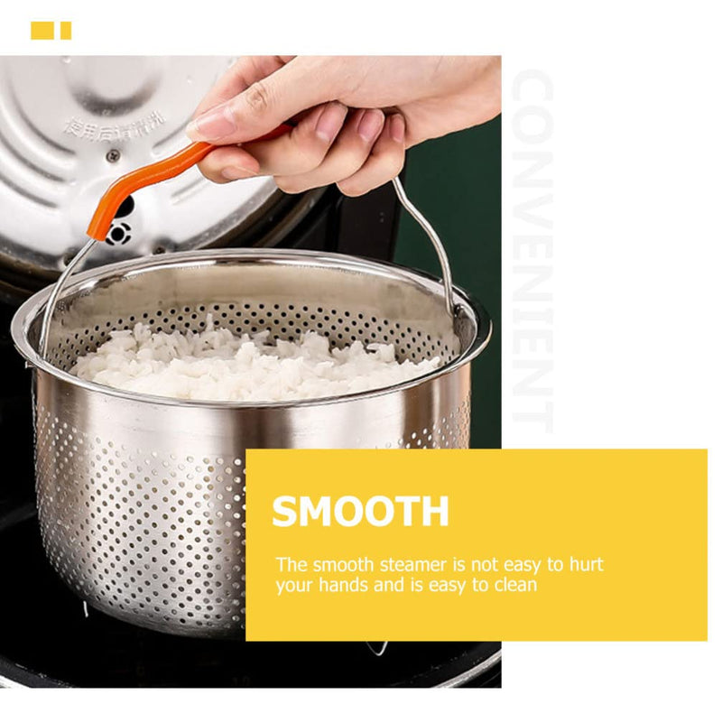 Stainless Steel Steamer Basket 8.50 Inch Steam Basket for Rice Cooker and Pot Steaming Rack for Eggs Fish Seafood Corn Potatoes Buns Home and Restaurant Use 21.6X21.6X11.8CM