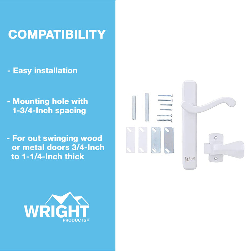 Wright Products VBA213WH Bayfield Surface Latch, White