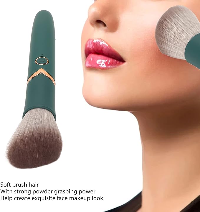 HUAOSN Electric Makeup Brush, USB Rechargeable 10 Gear Vibrating Makeup Portable Waterproof Beauty Brush Cleaner with 180mAh Lithium Battery with Pet ID Card - NewNest Australia