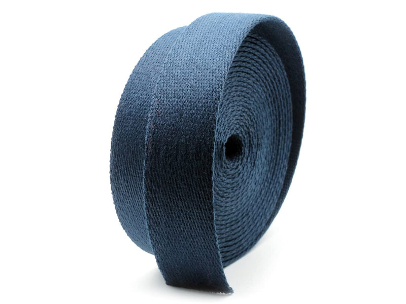 CRAFTMEMORE Heavy Cotton Webbing - Straps for Arts and Crafts, Luxury Bag Strap High Density Webbing (1 1/2 Inch x 5 Yards, Navy) 1 1/2 Inch x 5 Yards