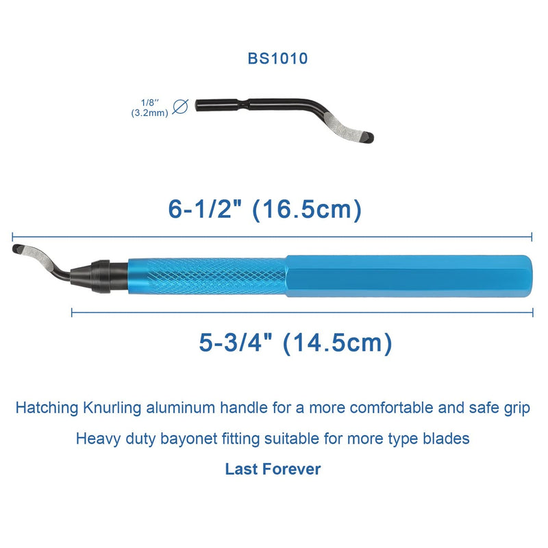 Deburring Tools Kit,Swivel Head Deburring Tool,Removing Burr for Metal Aluminum, Copper, Brass,PVC,Resin and Plastic Pipes,Tubes,with Extra 10 HSS Blades DeburringTool_10blades