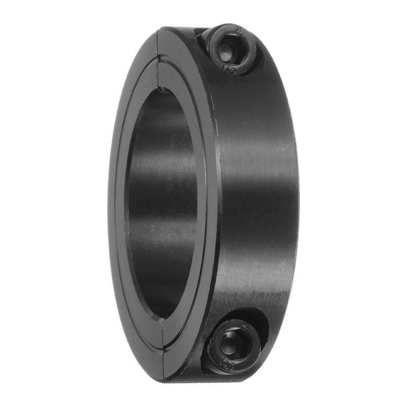 uxcell 4pcs Double Split Clamp-On Shaft Collar for 1-1/2" Shaft, Two-Piece Clamping Collar, 2-3/8" OD, 9/16" Thick, #45 Steel Axle Collar Clamp, Set Screw Style