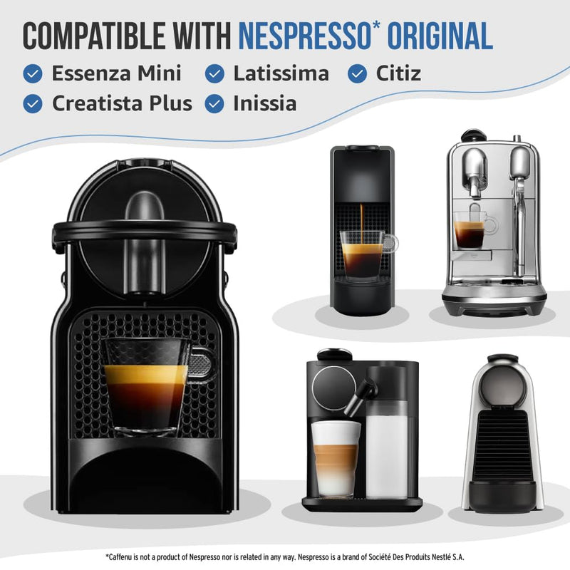 Nespresso Compatible Cleaning Pods. 5 Eco Cleaner Capsules. Improved Coffee Flavour. For Nespresso Originaline, Use with Descaling Kit.