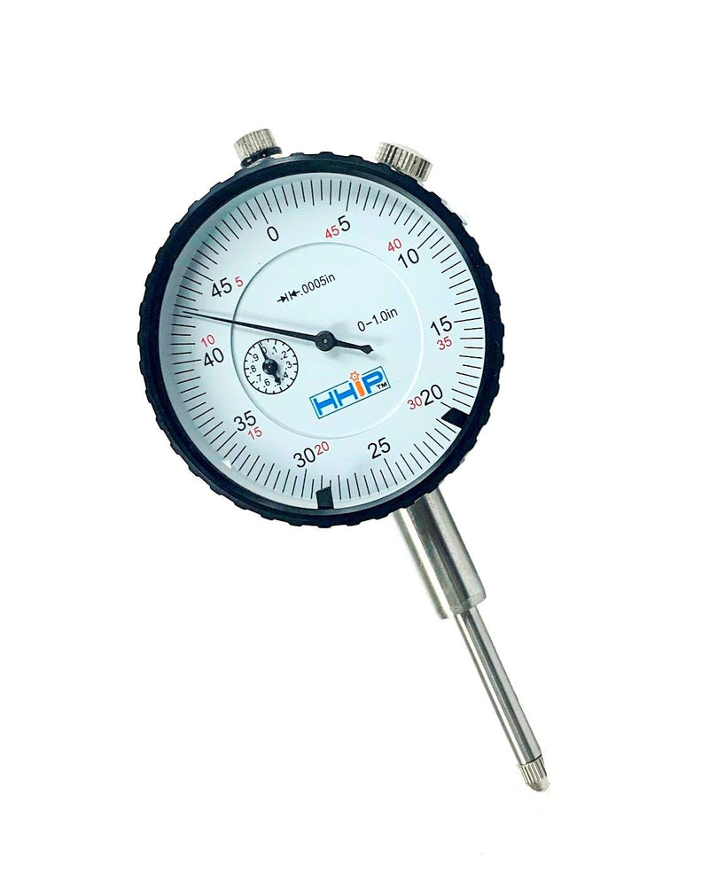 HHIP 4400-1100 Pro Series AGD Group 2" Dial Indicator, .0005" Graduation, 0-100 Reading, 0-1" Range 0-1" Range, .0005" Graduation