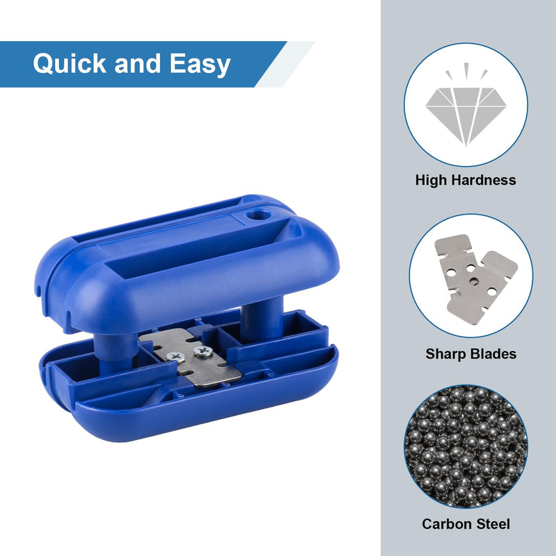 Edge Banding Trimmer Quad Trimmer With Tungsten Carbide Blades, Edge Band Trimmer for Wood Veneer, Professional Edging Tape Trimming Tool（1 Pack） Blue