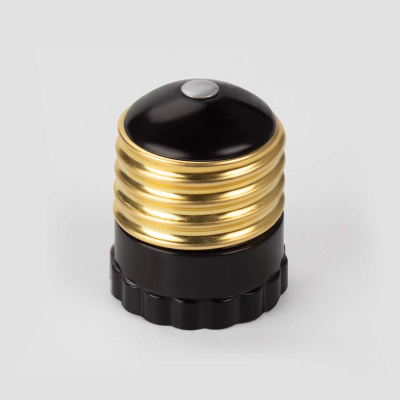 DiCUNO UL Listed E26 to E12 Socket Adapter Black, Standard (Medium) E26 Base to Candelabra E12 Base Light Socket Converter, Bulb Base Adapter, 4 Pack