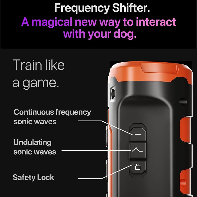 2025 NEW Upgraded Dog Bark Deterrent Devices Long Range Ultrasonic Rechargeable Anti-Barking Device Correct Your Dog's Bad Behavior Better Than Shock Collars or Dog Training Collars With Free Clicker black