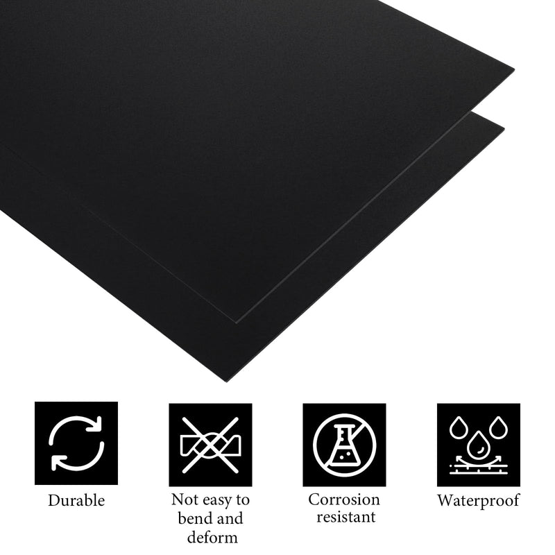 4PCS 6 x 12 x 1/25 (0.04”) Inch Anodized Aluminum Sheet, Black Aluminum Engraving Blanks, 1MM Thin Metal Plates for Laser Engraving, Crafting, DIY, House Decoration 6x12x1/25 Inch-4PCS