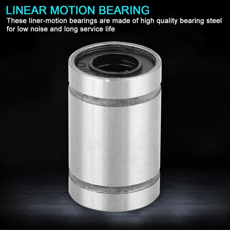 8pcs Linear Ball Bearings, Linear Motion Ball Bearing Bushing for 3D Printer CNC Parts LM6UU 6mm