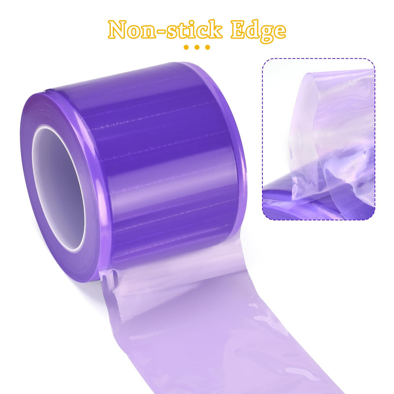 1200pcs Barrier Film Roll Disposable Tattoo Barrier Film Dental Barrier Film Perforated Adhesive Barrier Tape Sheets Tattoo Supplies (Purple) Purple
