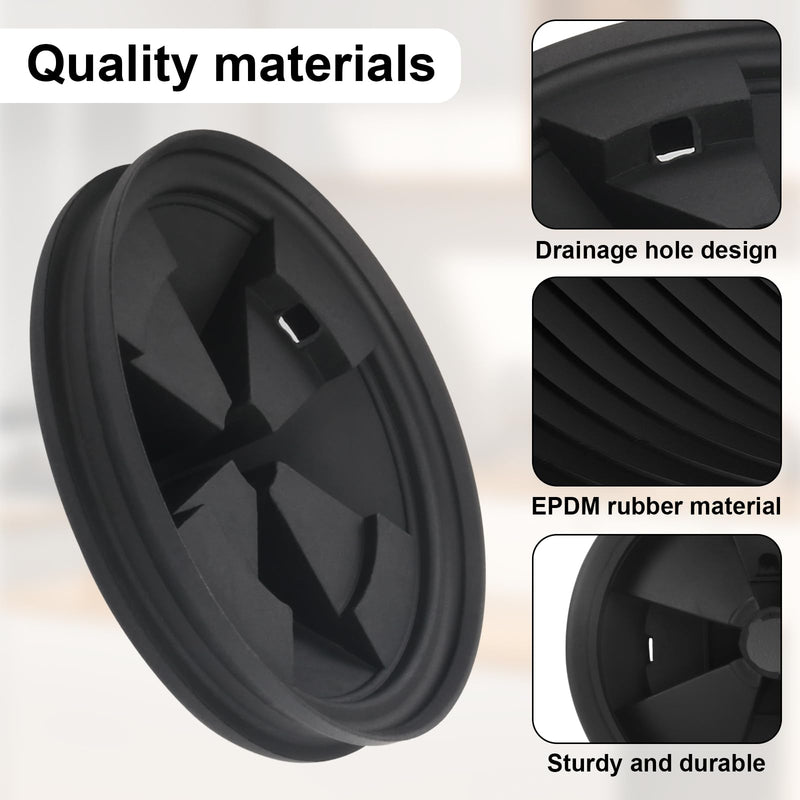Garbage Disposal Aplash Guards Sink Baffle Drain Cover Garbage Disposal Cover 3 3/8" Inch in Diameter Garbage Disposer Accessories Compatible with InSinkErator Evolution Series, 2 Pack