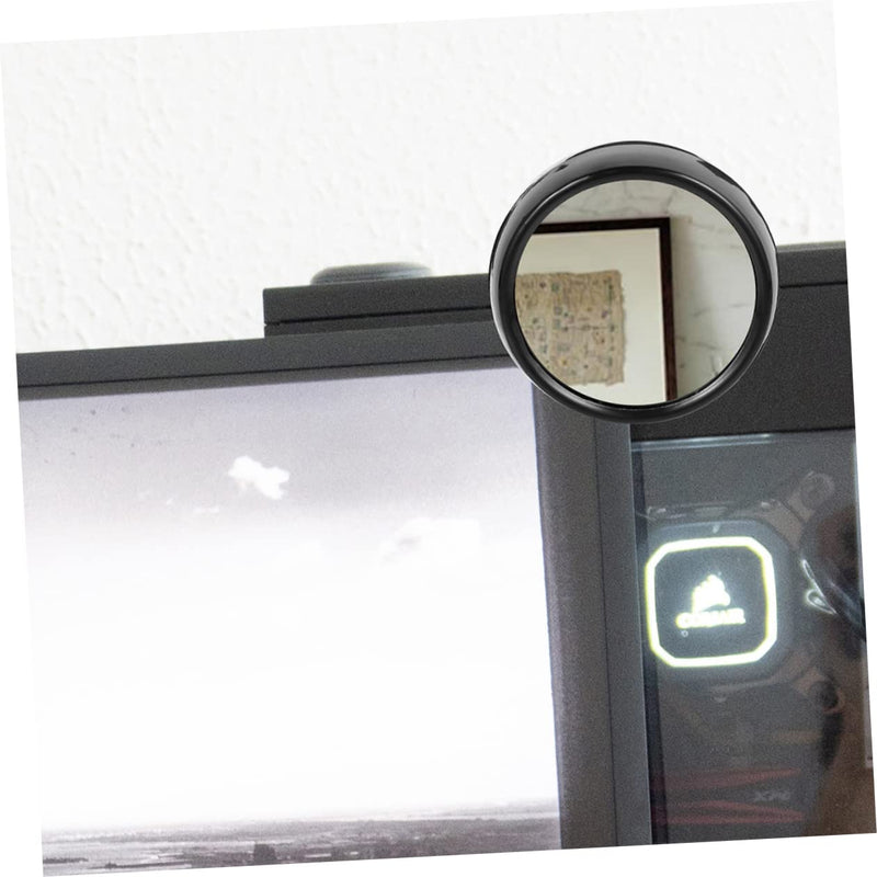 3Pcs Computer Mirror Set Mini Desk Mirror for Office Cubicle Rear View Magnifying Mirror for Laptop and Monitor Compact Clip Accessory