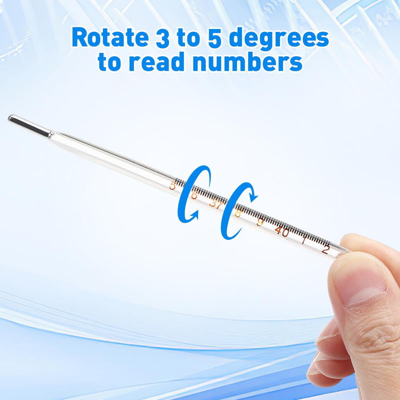 MAGICLULU 1Pc Glass Oral Temperature Adult Free Clinic Armpit Fast Reading Fever Indicator(Single Scale)… ℃