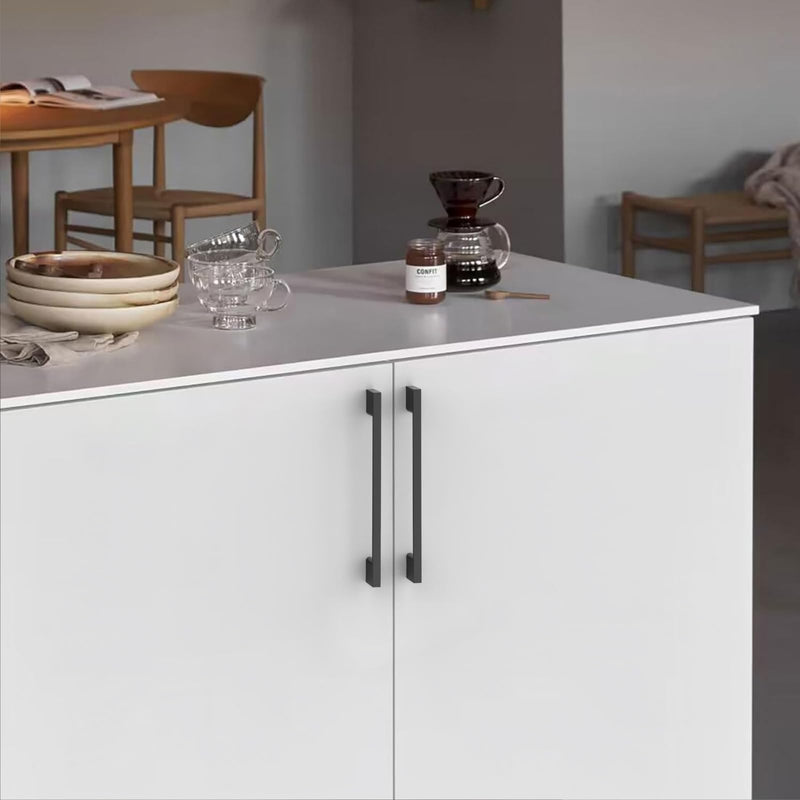 Matte Black Cabinet Pulls and Handles, 12.6 Inch, 6 Pack 12.6"/320MM Hole Center Matte Black