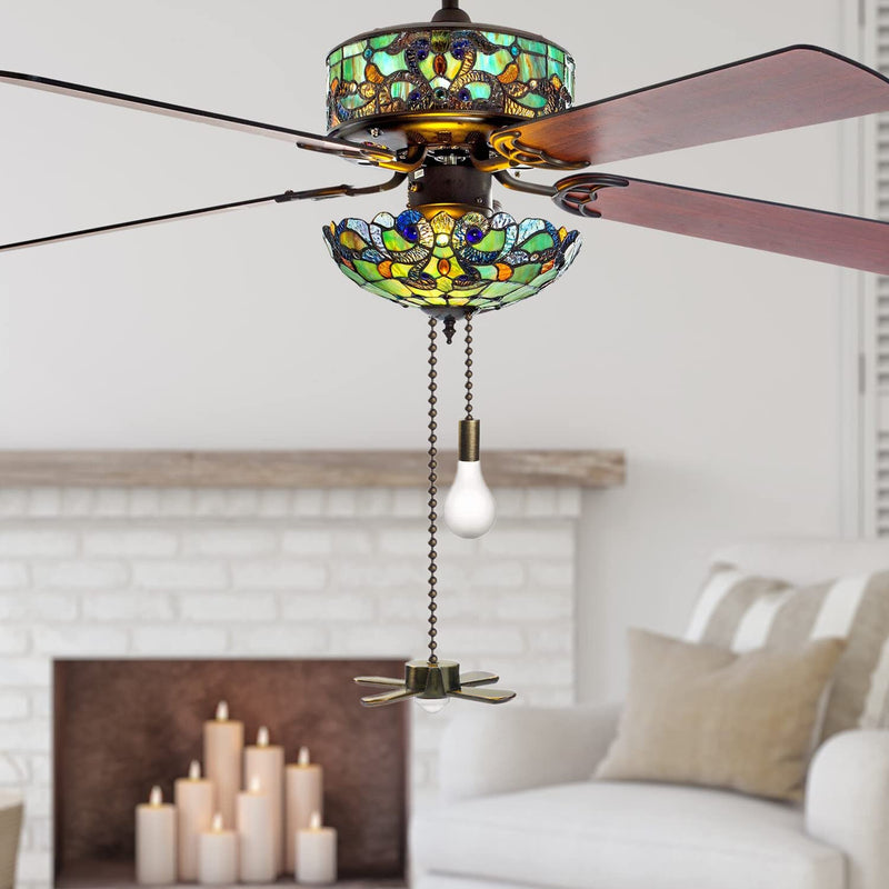 Ceiling Fan Pull Chains 13.6 Inches Fan Pulls 2 Pcs Ceiling Fan Pull Cord Fan Pull Set for Ceiling Fan Light and Lamps Antique Brass