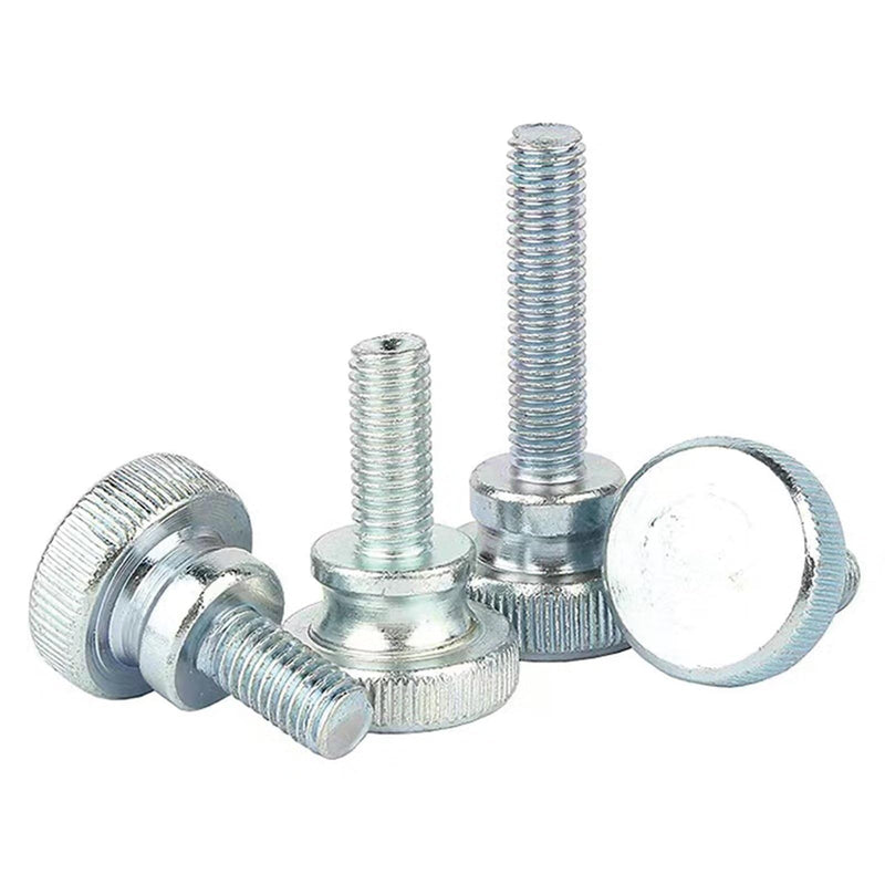M6-1.0 x 10mm Znic Plated Flat Knurled Head Fully Threaded Thumb Screws Bolts Fastener,Threaded Knurled Grip Knobs Thumb Screw,Vesa Screws, Monitor Mount Screws for TV and Monitor Mount,12 Pcs M6-1.0x10mm（12 Pcs） - NewNest Australia