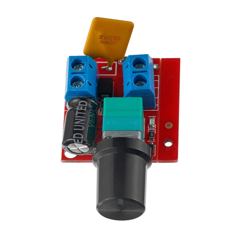 BOJACK DC Mini Motor PWM Speed Controller Small LED Dimmer 5A 90W 3V 6V 12V 24V 35V Speed Control Switch (Pack of 2Pcs)