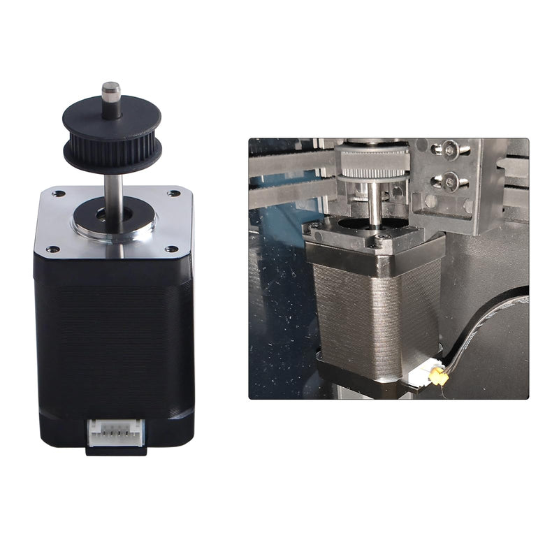 FYSETC Crealty K1 Max Motor Replacement - K1 42-60 Stepping Motor: Nema 17 Stepper 42x60mm Body 1.8 Stepper Angle 2.0A 2 Phase with Synchronous Belt Wheel Pulley for X Y Axis 3D Printer Accessories