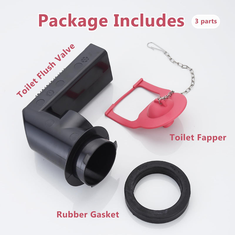 Toilet Flush Valve Assembly Kit Compatible with Kohler 471147, Flush Valve Kit with 2-Inch Toilet Flapper and Chain
