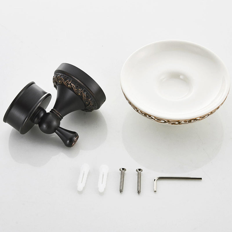 Oil Rubble Bronze Brass Bath Toilet Paper Holder with Shelf, Wall Mounted Black Bathroom Hardware Accessories, Pattern Carving Design Soap Holder