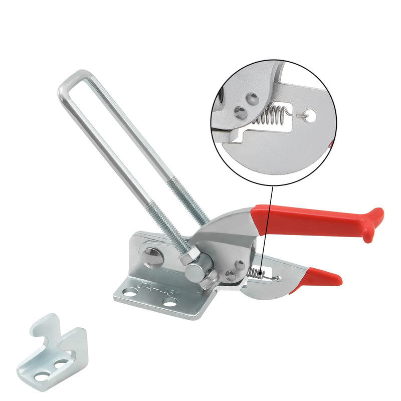3PCS 2000lbs Toggle Clamp 431,Heavy Duty Toggle Latch Clamp,Tire Carrier Latch,Quick Release Latch,Cam Lever Clamp.Adjustable Latch for Lid Latch,Cam Clamp Latch,Pull Latch & Draw Latch Hardware Red