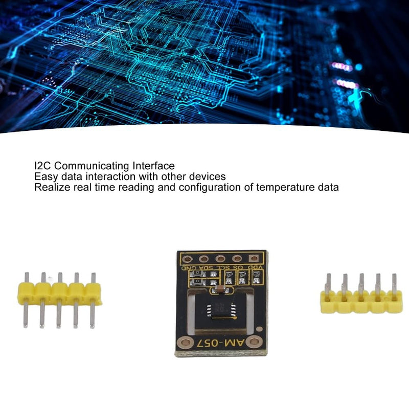 MAX30205 Temperature Sensor Module - 2.7‑3.3V High Accuracy 0.1°C I2C Interface for Body Temperature Monitoring and Wearable Health Devices